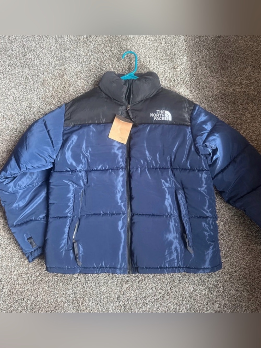 The North Face Retro Nuptse - Navy & Black Puffer Jacket
